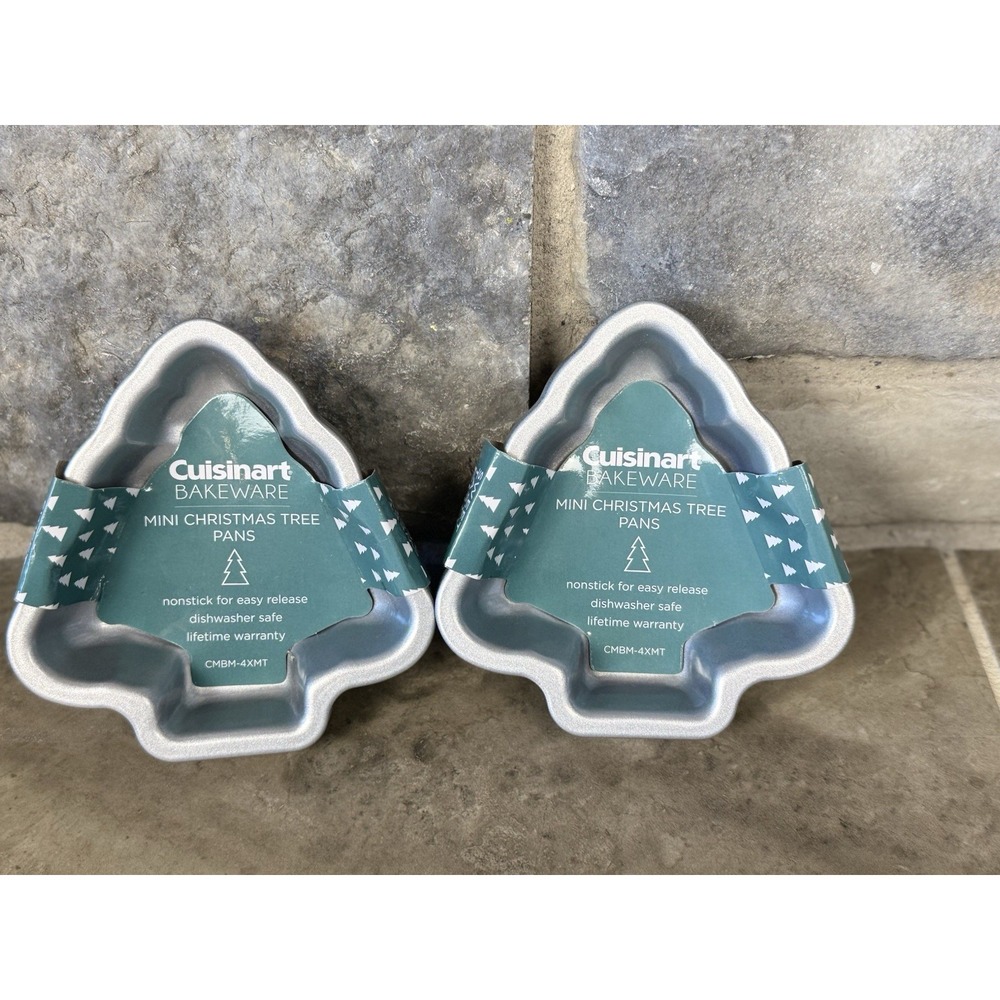 Cuisinart Bakeware Mini Christmas Tree Cake Pans 2 – 4 Piece Set (CMBM-4XMT) New - Picture 9 of 14